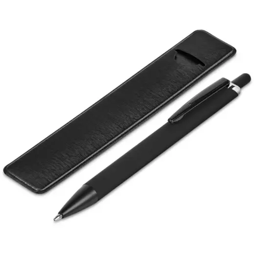 Shine Through Ball Pen In Pouch Silver